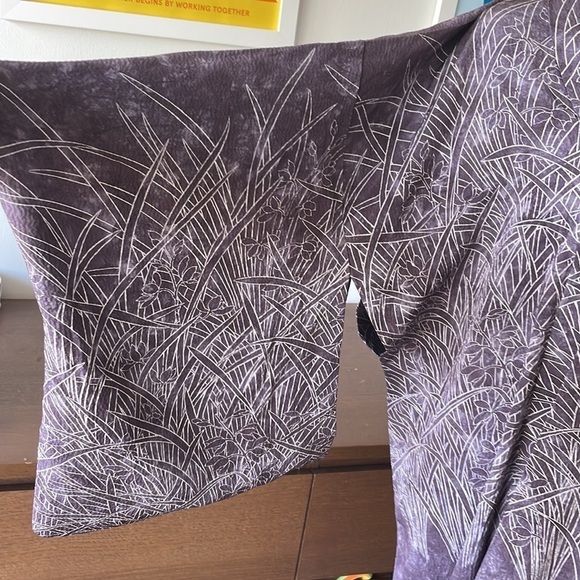 VINTAGE 100% Authentic Japanese 🇯🇵 Kimono Purple - Picture 8 of 11